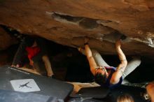 Bouldering in Hueco Tanks on 11/29/2019 with Blue Lizard Climbing and Yoga

Filename: SRM_20191129_1213470.jpg
Aperture: f/2.0
Shutter Speed: 1/250
Body: Canon EOS-1D Mark II
Lens: Canon EF 50mm f/1.8 II