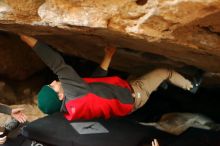 Bouldering in Hueco Tanks on 11/29/2019 with Blue Lizard Climbing and Yoga

Filename: SRM_20191129_1215420.jpg
Aperture: f/2.8
Shutter Speed: 1/250
Body: Canon EOS-1D Mark II
Lens: Canon EF 50mm f/1.8 II