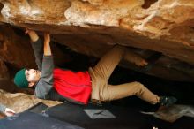 Bouldering in Hueco Tanks on 11/29/2019 with Blue Lizard Climbing and Yoga

Filename: SRM_20191129_1215480.jpg
Aperture: f/2.8
Shutter Speed: 1/250
Body: Canon EOS-1D Mark II
Lens: Canon EF 50mm f/1.8 II