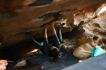 Bouldering in Hueco Tanks on 11/29/2019 with Blue Lizard Climbing and Yoga

Filename: SRM_20191129_1223090.jpg
Aperture: f/2.0
Shutter Speed: 1/250
Body: Canon EOS-1D Mark II
Lens: Canon EF 50mm f/1.8 II