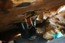 Bouldering in Hueco Tanks on 11/29/2019 with Blue Lizard Climbing and Yoga

Filename: SRM_20191129_1223110.jpg
Aperture: f/2.0
Shutter Speed: 1/250
Body: Canon EOS-1D Mark II
Lens: Canon EF 50mm f/1.8 II