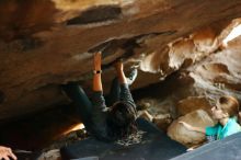 Bouldering in Hueco Tanks on 11/29/2019 with Blue Lizard Climbing and Yoga

Filename: SRM_20191129_1223130.jpg
Aperture: f/2.0
Shutter Speed: 1/250
Body: Canon EOS-1D Mark II
Lens: Canon EF 50mm f/1.8 II