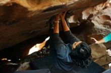 Bouldering in Hueco Tanks on 11/29/2019 with Blue Lizard Climbing and Yoga

Filename: SRM_20191129_1223350.jpg
Aperture: f/2.8
Shutter Speed: 1/200
Body: Canon EOS-1D Mark II
Lens: Canon EF 50mm f/1.8 II