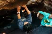 Bouldering in Hueco Tanks on 11/29/2019 with Blue Lizard Climbing and Yoga

Filename: SRM_20191129_1223520.jpg
Aperture: f/4.5
Shutter Speed: 1/200
Body: Canon EOS-1D Mark II
Lens: Canon EF 50mm f/1.8 II