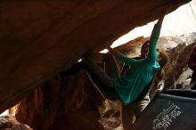 Bouldering in Hueco Tanks on 11/29/2019 with Blue Lizard Climbing and Yoga

Filename: SRM_20191129_1254130.jpg
Aperture: f/3.5
Shutter Speed: 1/250
Body: Canon EOS-1D Mark II
Lens: Canon EF 50mm f/1.8 II