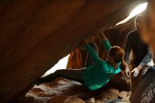 Bouldering in Hueco Tanks on 11/29/2019 with Blue Lizard Climbing and Yoga

Filename: SRM_20191129_1256270.jpg
Aperture: f/2.0
Shutter Speed: 1/250
Body: Canon EOS-1D Mark II
Lens: Canon EF 50mm f/1.8 II