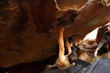 Bouldering in Hueco Tanks on 11/29/2019 with Blue Lizard Climbing and Yoga

Filename: SRM_20191129_1302460.jpg
Aperture: f/2.8
Shutter Speed: 1/200
Body: Canon EOS-1D Mark II
Lens: Canon EF 16-35mm f/2.8 L