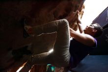 Bouldering in Hueco Tanks on 11/29/2019 with Blue Lizard Climbing and Yoga

Filename: SRM_20191129_1310300.jpg
Aperture: f/3.5
Shutter Speed: 1/250
Body: Canon EOS-1D Mark II
Lens: Canon EF 16-35mm f/2.8 L