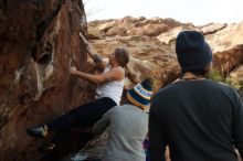 Bouldering in Hueco Tanks on 11/29/2019 with Blue Lizard Climbing and Yoga

Filename: SRM_20191129_1410010.jpg
Aperture: f/5.6
Shutter Speed: 1/250
Body: Canon EOS-1D Mark II
Lens: Canon EF 50mm f/1.8 II