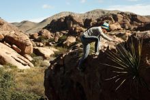 Bouldering in Hueco Tanks on 11/29/2019 with Blue Lizard Climbing and Yoga

Filename: SRM_20191129_1417000.jpg
Aperture: f/11.0
Shutter Speed: 1/250
Body: Canon EOS-1D Mark II
Lens: Canon EF 50mm f/1.8 II