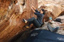 Bouldering in Hueco Tanks on 11/29/2019 with Blue Lizard Climbing and Yoga

Filename: SRM_20191129_1421150.jpg
Aperture: f/4.0
Shutter Speed: 1/250
Body: Canon EOS-1D Mark II
Lens: Canon EF 50mm f/1.8 II