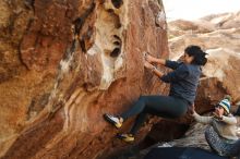 Bouldering in Hueco Tanks on 11/29/2019 with Blue Lizard Climbing and Yoga

Filename: SRM_20191129_1421190.jpg
Aperture: f/4.5
Shutter Speed: 1/250
Body: Canon EOS-1D Mark II
Lens: Canon EF 50mm f/1.8 II