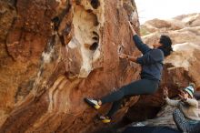 Bouldering in Hueco Tanks on 11/29/2019 with Blue Lizard Climbing and Yoga

Filename: SRM_20191129_1421240.jpg
Aperture: f/4.5
Shutter Speed: 1/250
Body: Canon EOS-1D Mark II
Lens: Canon EF 50mm f/1.8 II