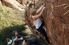 Bouldering in Hueco Tanks on 11/29/2019 with Blue Lizard Climbing and Yoga

Filename: SRM_20191129_1423060.jpg
Aperture: f/5.0
Shutter Speed: 1/250
Body: Canon EOS-1D Mark II
Lens: Canon EF 50mm f/1.8 II