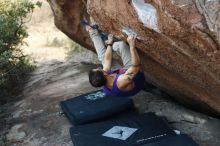 Bouldering in Hueco Tanks on 11/29/2019 with Blue Lizard Climbing and Yoga

Filename: SRM_20191129_1427390.jpg
Aperture: f/2.8
Shutter Speed: 1/250
Body: Canon EOS-1D Mark II
Lens: Canon EF 50mm f/1.8 II