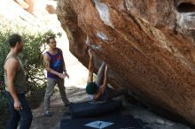 Bouldering in Hueco Tanks on 11/29/2019 with Blue Lizard Climbing and Yoga

Filename: SRM_20191129_1429360.jpg
Aperture: f/3.5
Shutter Speed: 1/250
Body: Canon EOS-1D Mark II
Lens: Canon EF 50mm f/1.8 II