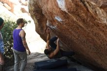 Bouldering in Hueco Tanks on 11/29/2019 with Blue Lizard Climbing and Yoga

Filename: SRM_20191129_1434390.jpg
Aperture: f/3.5
Shutter Speed: 1/250
Body: Canon EOS-1D Mark II
Lens: Canon EF 50mm f/1.8 II
