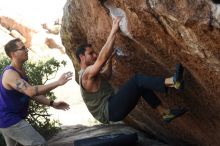 Bouldering in Hueco Tanks on 11/29/2019 with Blue Lizard Climbing and Yoga

Filename: SRM_20191129_1435030.jpg
Aperture: f/4.0
Shutter Speed: 1/250
Body: Canon EOS-1D Mark II
Lens: Canon EF 50mm f/1.8 II