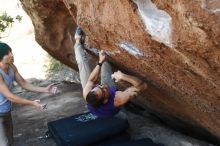 Bouldering in Hueco Tanks on 11/29/2019 with Blue Lizard Climbing and Yoga

Filename: SRM_20191129_1437230.jpg
Aperture: f/3.2
Shutter Speed: 1/250
Body: Canon EOS-1D Mark II
Lens: Canon EF 50mm f/1.8 II