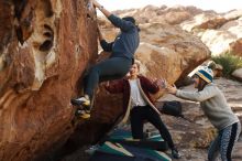 Bouldering in Hueco Tanks on 11/29/2019 with Blue Lizard Climbing and Yoga

Filename: SRM_20191129_1440360.jpg
Aperture: f/5.0
Shutter Speed: 1/250
Body: Canon EOS-1D Mark II
Lens: Canon EF 50mm f/1.8 II