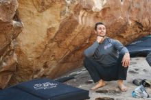 Bouldering in Hueco Tanks on 11/29/2019 with Blue Lizard Climbing and Yoga

Filename: SRM_20191129_1442040.jpg
Aperture: f/3.5
Shutter Speed: 1/250
Body: Canon EOS-1D Mark II
Lens: Canon EF 50mm f/1.8 II