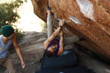 Bouldering in Hueco Tanks on 11/29/2019 with Blue Lizard Climbing and Yoga

Filename: SRM_20191129_1446150.jpg
Aperture: f/3.5
Shutter Speed: 1/250
Body: Canon EOS-1D Mark II
Lens: Canon EF 50mm f/1.8 II