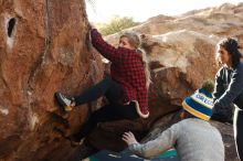 Bouldering in Hueco Tanks on 11/29/2019 with Blue Lizard Climbing and Yoga

Filename: SRM_20191129_1446510.jpg
Aperture: f/4.5
Shutter Speed: 1/250
Body: Canon EOS-1D Mark II
Lens: Canon EF 50mm f/1.8 II
