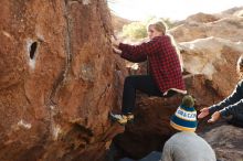 Bouldering in Hueco Tanks on 11/29/2019 with Blue Lizard Climbing and Yoga

Filename: SRM_20191129_1447070.jpg
Aperture: f/4.5
Shutter Speed: 1/250
Body: Canon EOS-1D Mark II
Lens: Canon EF 50mm f/1.8 II