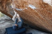 Bouldering in Hueco Tanks on 11/29/2019 with Blue Lizard Climbing and Yoga

Filename: SRM_20191129_1448400.jpg
Aperture: f/3.2
Shutter Speed: 1/250
Body: Canon EOS-1D Mark II
Lens: Canon EF 50mm f/1.8 II