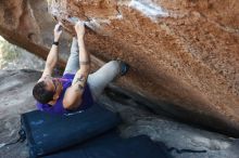 Bouldering in Hueco Tanks on 11/29/2019 with Blue Lizard Climbing and Yoga

Filename: SRM_20191129_1450200.jpg
Aperture: f/2.8
Shutter Speed: 1/250
Body: Canon EOS-1D Mark II
Lens: Canon EF 50mm f/1.8 II