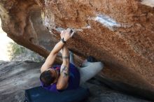 Bouldering in Hueco Tanks on 11/29/2019 with Blue Lizard Climbing and Yoga

Filename: SRM_20191129_1450210.jpg
Aperture: f/3.2
Shutter Speed: 1/250
Body: Canon EOS-1D Mark II
Lens: Canon EF 50mm f/1.8 II