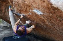 Bouldering in Hueco Tanks on 11/29/2019 with Blue Lizard Climbing and Yoga

Filename: SRM_20191129_1450290.jpg
Aperture: f/3.2
Shutter Speed: 1/250
Body: Canon EOS-1D Mark II
Lens: Canon EF 50mm f/1.8 II