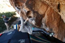 Bouldering in Hueco Tanks on 11/29/2019 with Blue Lizard Climbing and Yoga

Filename: SRM_20191129_1459060.jpg
Aperture: f/5.0
Shutter Speed: 1/250
Body: Canon EOS-1D Mark II
Lens: Canon EF 16-35mm f/2.8 L
