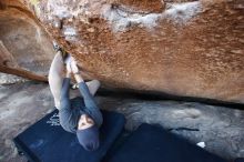 Bouldering in Hueco Tanks on 11/29/2019 with Blue Lizard Climbing and Yoga

Filename: SRM_20191129_1501540.jpg
Aperture: f/3.2
Shutter Speed: 1/250
Body: Canon EOS-1D Mark II
Lens: Canon EF 16-35mm f/2.8 L
