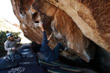 Bouldering in Hueco Tanks on 11/29/2019 with Blue Lizard Climbing and Yoga

Filename: SRM_20191129_1503350.jpg
Aperture: f/6.3
Shutter Speed: 1/250
Body: Canon EOS-1D Mark II
Lens: Canon EF 16-35mm f/2.8 L