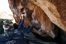 Bouldering in Hueco Tanks on 11/29/2019 with Blue Lizard Climbing and Yoga

Filename: SRM_20191129_1503400.jpg
Aperture: f/6.3
Shutter Speed: 1/250
Body: Canon EOS-1D Mark II
Lens: Canon EF 16-35mm f/2.8 L