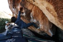 Bouldering in Hueco Tanks on 11/29/2019 with Blue Lizard Climbing and Yoga

Filename: SRM_20191129_1503410.jpg
Aperture: f/5.6
Shutter Speed: 1/250
Body: Canon EOS-1D Mark II
Lens: Canon EF 16-35mm f/2.8 L