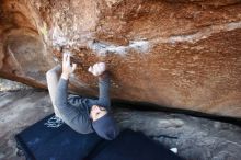 Bouldering in Hueco Tanks on 11/29/2019 with Blue Lizard Climbing and Yoga

Filename: SRM_20191129_1506591.jpg
Aperture: f/4.5
Shutter Speed: 1/250
Body: Canon EOS-1D Mark II
Lens: Canon EF 16-35mm f/2.8 L