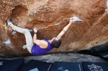 Bouldering in Hueco Tanks on 11/29/2019 with Blue Lizard Climbing and Yoga

Filename: SRM_20191129_1510180.jpg
Aperture: f/5.0
Shutter Speed: 1/250
Body: Canon EOS-1D Mark II
Lens: Canon EF 16-35mm f/2.8 L