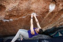 Bouldering in Hueco Tanks on 11/29/2019 with Blue Lizard Climbing and Yoga

Filename: SRM_20191129_1510270.jpg
Aperture: f/5.6
Shutter Speed: 1/250
Body: Canon EOS-1D Mark II
Lens: Canon EF 16-35mm f/2.8 L