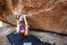 Bouldering in Hueco Tanks on 11/29/2019 with Blue Lizard Climbing and Yoga

Filename: SRM_20191129_1515190.jpg
Aperture: f/5.0
Shutter Speed: 1/250
Body: Canon EOS-1D Mark II
Lens: Canon EF 16-35mm f/2.8 L