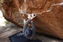 Bouldering in Hueco Tanks on 11/29/2019 with Blue Lizard Climbing and Yoga

Filename: SRM_20191129_1532460.jpg
Aperture: f/6.3
Shutter Speed: 1/250
Body: Canon EOS-1D Mark II
Lens: Canon EF 16-35mm f/2.8 L