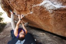 Bouldering in Hueco Tanks on 11/29/2019 with Blue Lizard Climbing and Yoga

Filename: SRM_20191129_1533400.jpg
Aperture: f/5.6
Shutter Speed: 1/250
Body: Canon EOS-1D Mark II
Lens: Canon EF 16-35mm f/2.8 L