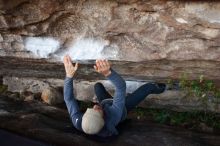 Bouldering in Hueco Tanks on 11/29/2019 with Blue Lizard Climbing and Yoga

Filename: SRM_20191129_1627440.jpg
Aperture: f/2.8
Shutter Speed: 1/320
Body: Canon EOS-1D Mark II
Lens: Canon EF 16-35mm f/2.8 L