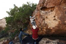 Bouldering in Hueco Tanks on 11/29/2019 with Blue Lizard Climbing and Yoga

Filename: SRM_20191129_1630420.jpg
Aperture: f/7.1
Shutter Speed: 1/250
Body: Canon EOS-1D Mark II
Lens: Canon EF 16-35mm f/2.8 L