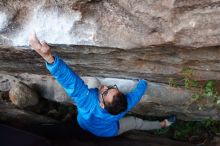 Bouldering in Hueco Tanks on 11/29/2019 with Blue Lizard Climbing and Yoga

Filename: SRM_20191129_1633370.jpg
Aperture: f/4.5
Shutter Speed: 1/200
Body: Canon EOS-1D Mark II
Lens: Canon EF 16-35mm f/2.8 L