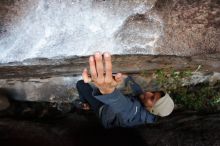 Bouldering in Hueco Tanks on 11/29/2019 with Blue Lizard Climbing and Yoga

Filename: SRM_20191129_1635431.jpg
Aperture: f/4.5
Shutter Speed: 1/250
Body: Canon EOS-1D Mark II
Lens: Canon EF 16-35mm f/2.8 L