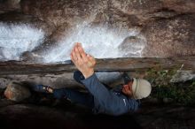 Bouldering in Hueco Tanks on 11/29/2019 with Blue Lizard Climbing and Yoga

Filename: SRM_20191129_1635540.jpg
Aperture: f/4.5
Shutter Speed: 1/250
Body: Canon EOS-1D Mark II
Lens: Canon EF 16-35mm f/2.8 L