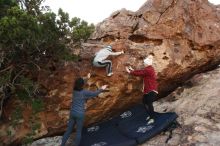 Bouldering in Hueco Tanks on 11/29/2019 with Blue Lizard Climbing and Yoga

Filename: SRM_20191129_1638490.jpg
Aperture: f/9.0
Shutter Speed: 1/250
Body: Canon EOS-1D Mark II
Lens: Canon EF 16-35mm f/2.8 L