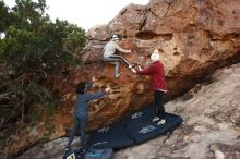 Bouldering in Hueco Tanks on 11/29/2019 with Blue Lizard Climbing and Yoga

Filename: SRM_20191129_1638510.jpg
Aperture: f/9.0
Shutter Speed: 1/250
Body: Canon EOS-1D Mark II
Lens: Canon EF 16-35mm f/2.8 L
